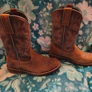 Ariat Brown and Teal Cowboy Boots